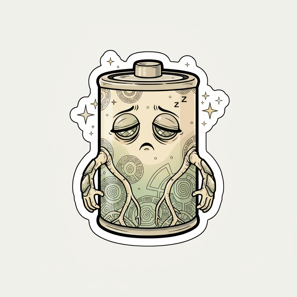 Low Battery Social Club Cute Introvert Sticker