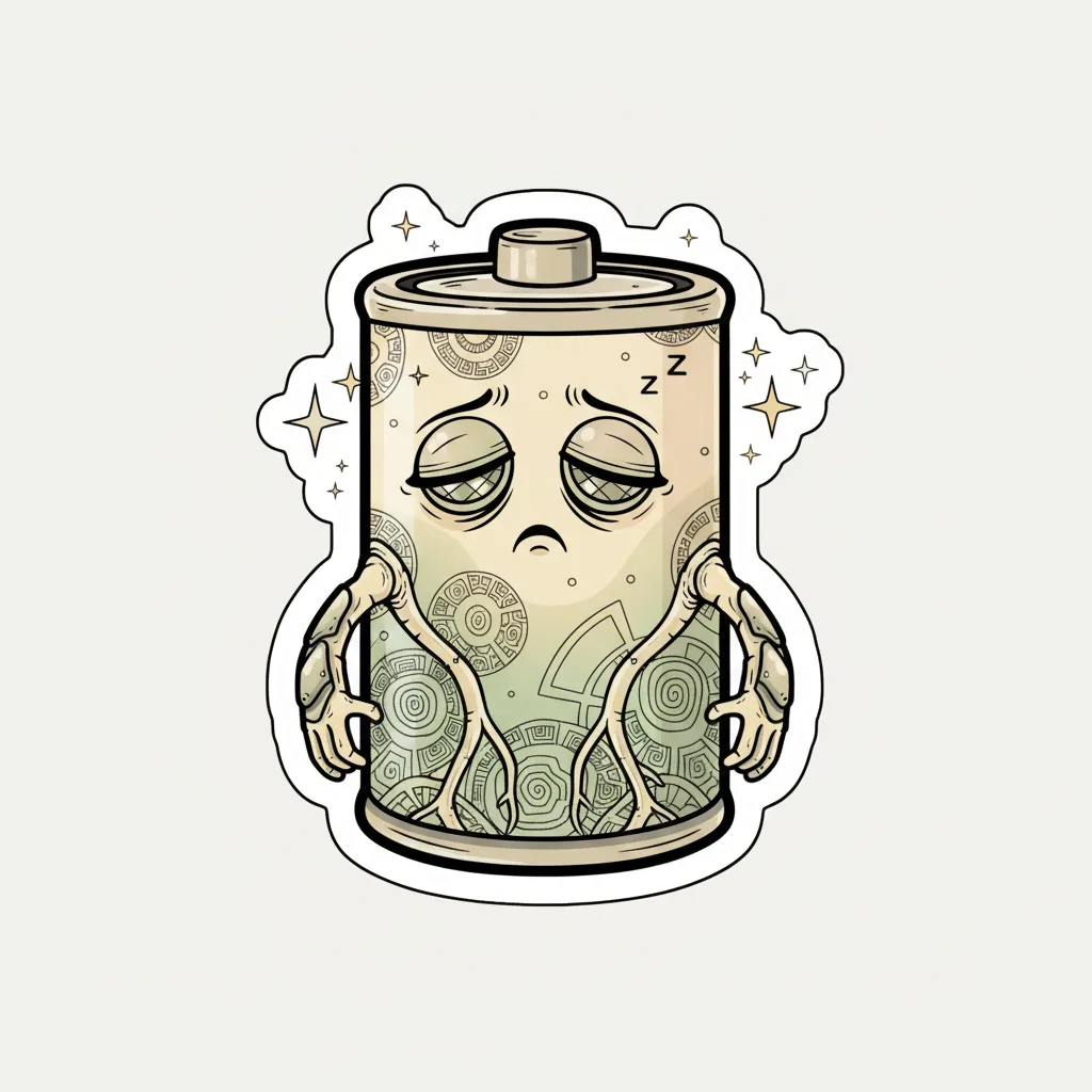 Low Battery Social Club Cute Introvert Sticker