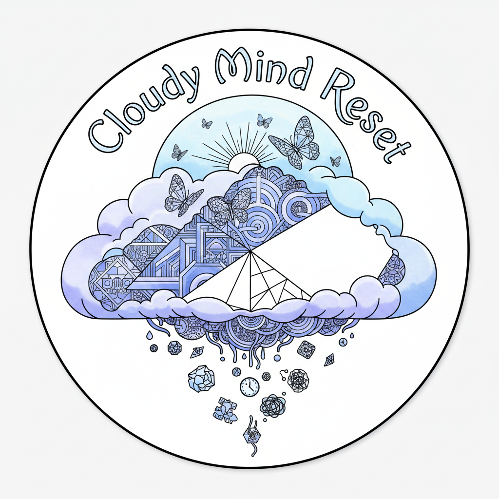 Cloudy Mind Reset Sticker | Calm Mental Clarity