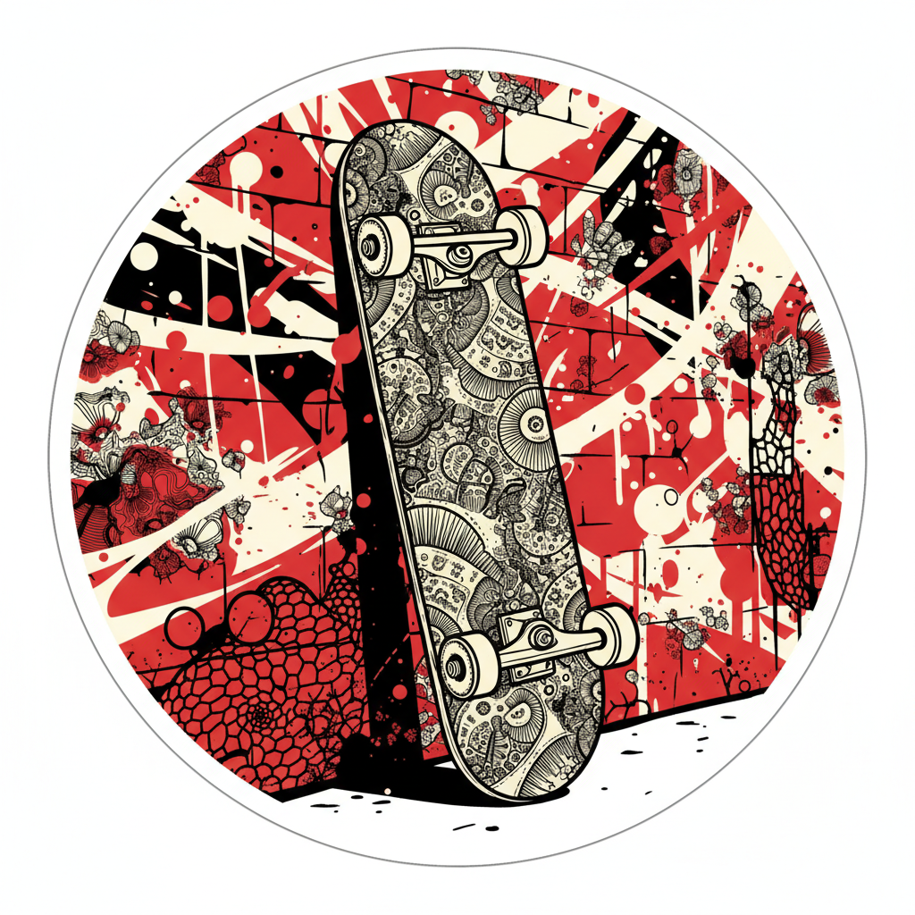🔥 Urban Skate Mood Sticker | Bold Street Aesthetic