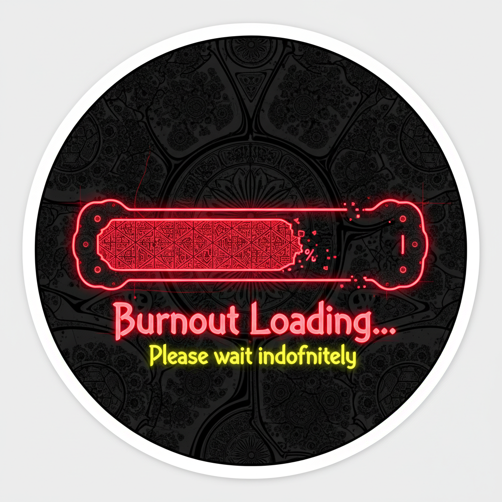 Burnout Loading Minimal Aesthetic Tech Sticker