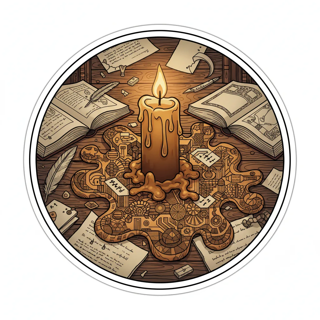 🕯️ Burned Candle Thoughts Sticker | Cozy Burnout Art