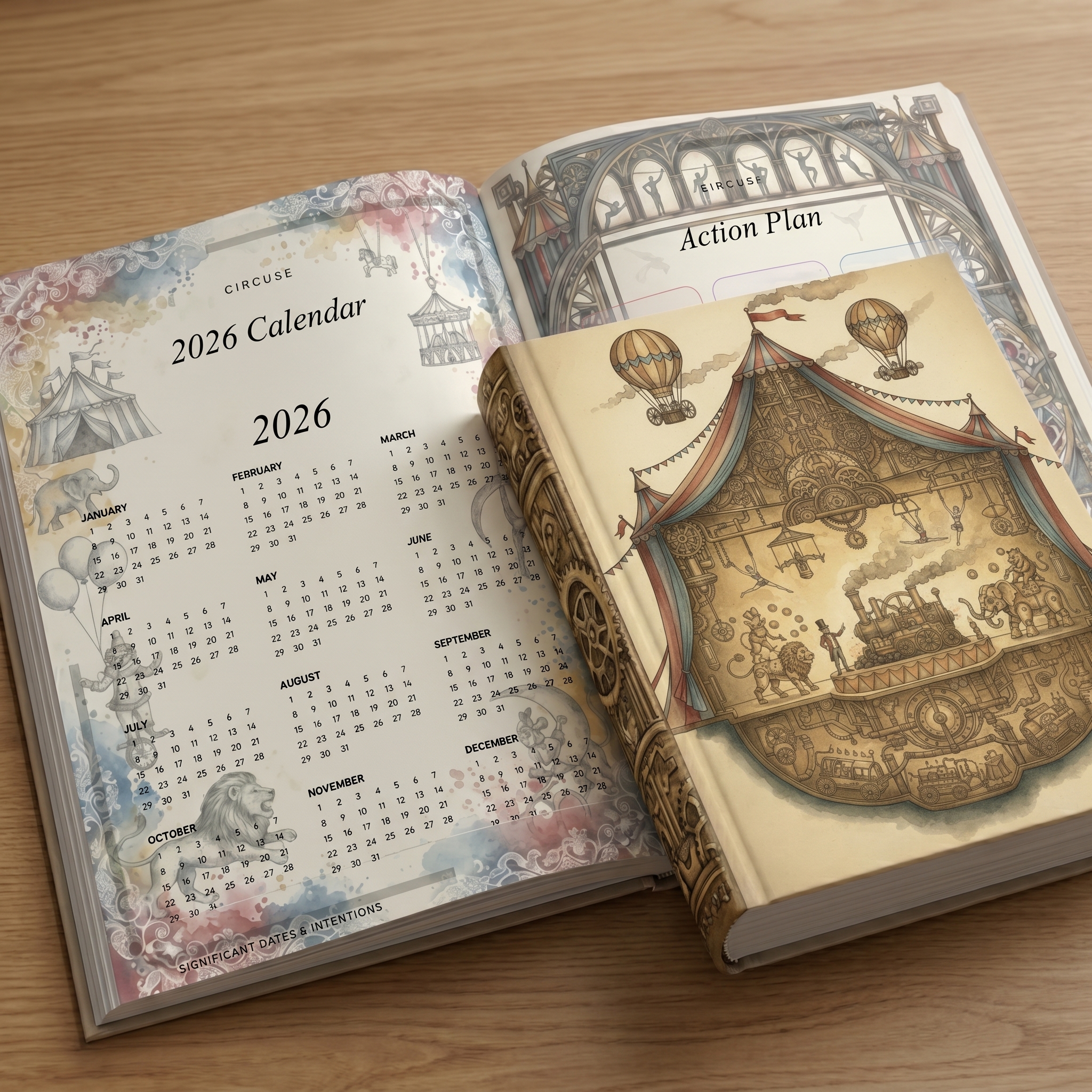 Circus Journal Printable Planner 2026