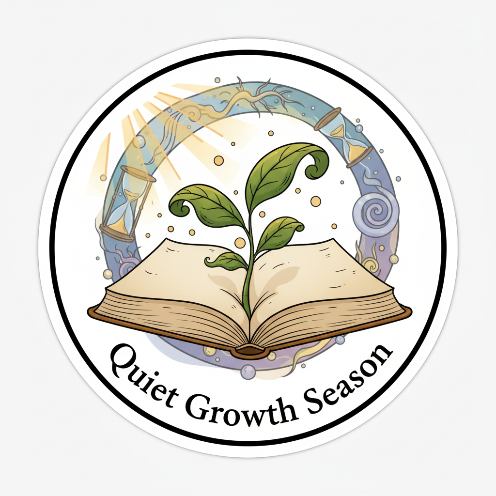 🌿 Quiet Growth Season Sticker | Cozy Study Aesthetic