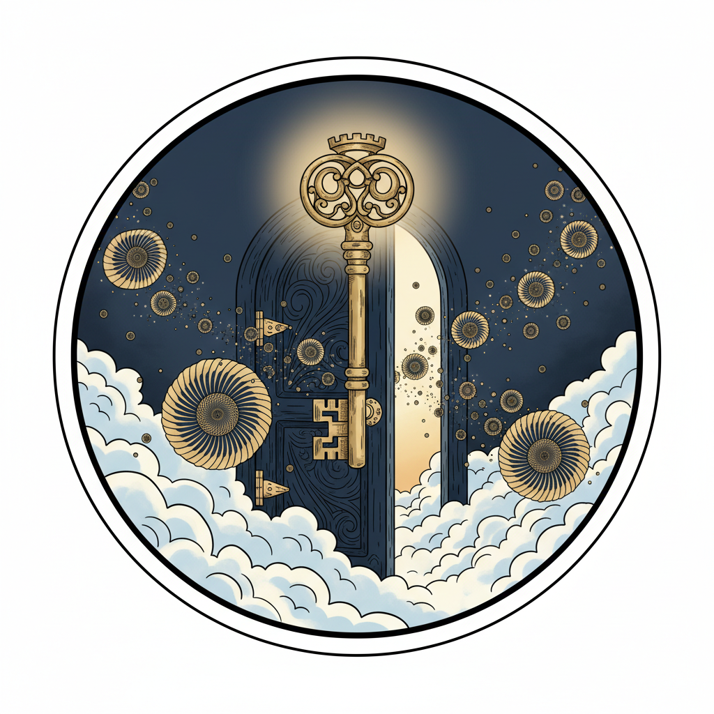 🔑 Hidden Door Thoughts Sticker | Mystery Mind Aesthetic