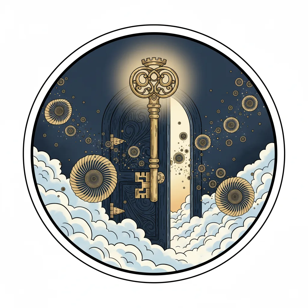 🔑 Hidden Door Thoughts Sticker | Mystery Mind Aesthetic